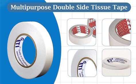 ETI Double Side Tissue Tape 3 Roll of 24MM X 50Mtr : Amazon.in ...