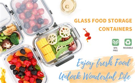 Buy OM KRAFT SALEs 650 ml -Glass Meal Prep Containers Locking Lids ...