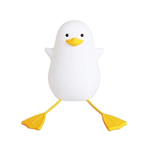 Night Light For Kids,rechargeable Led Cute Duck Shape Silicone Lamp ...
