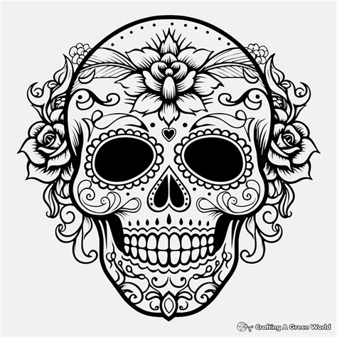 Sugar Skull Coloring Pages - Free & Printable! - Worksheets Library