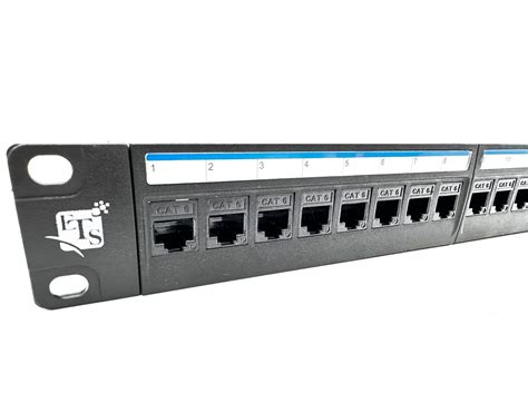 Buy ETS 24 Port CAT6 Pass Through Coupler Patch Panel with Back Bar ...