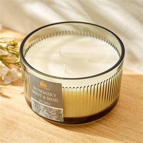 Buy Utopia Rosemary Mint and Basil Scented Jar Candle from Home Centre ...