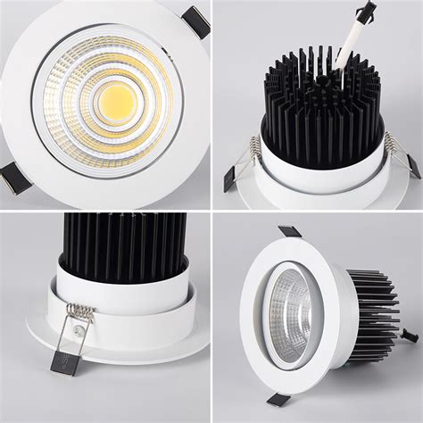 Buy Dimmable Recessed Led Ceiling Downlight COB Spotlight Lamp Bulb 110 ...