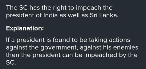 Compare the role of Supreme Courtimpeachment of the President in India ...