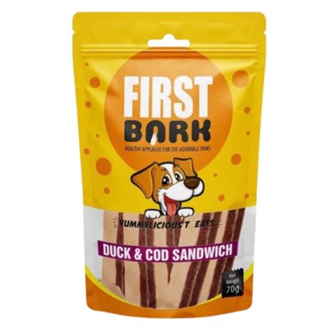 First Bark Duck & Cod Sandwich 70G Dog Treat – Cadotails