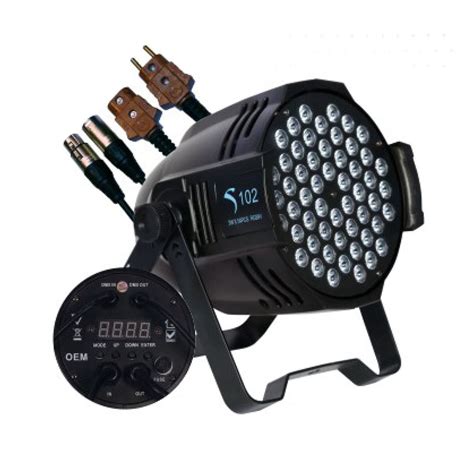 Generic S-Pro S 102 3Wx54 RGBW LED Par Can Disco Light with DMX/Power ...