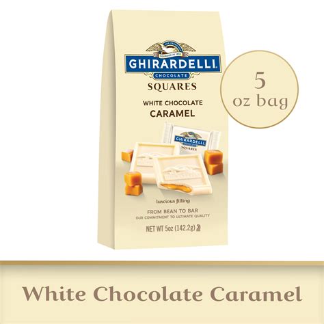 GHIRARDELLI White Chocolate Squares with Caramel Filling, 5 OZ Bag ...