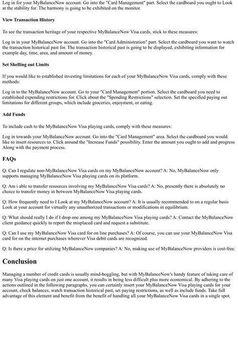 PPT - How to Manage Multiple MyBalanceNow Visa Cards on One Account ...