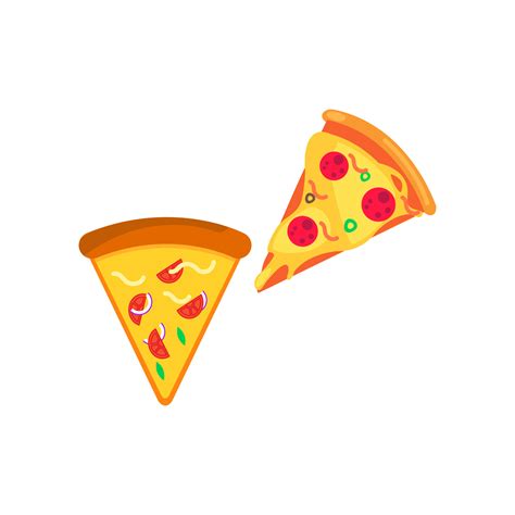 Pizza slice icon vector. Pizza slice with melted cheese. Slice of ...