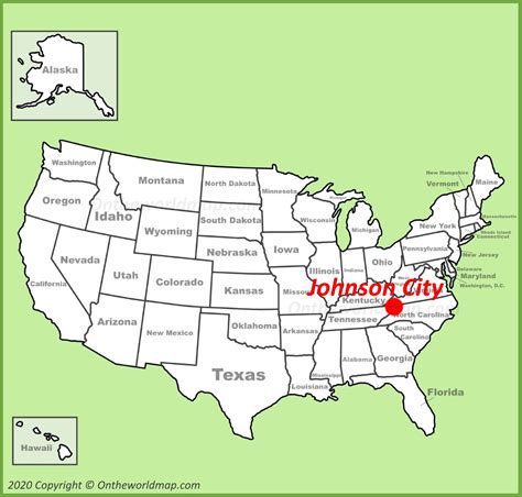 Johnson City Map | Tennessee, U.S. | Maps of Johnson City