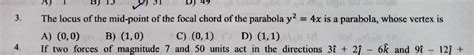 the locus of the midpoint of focal chord of y square equal to 4 x is a ...