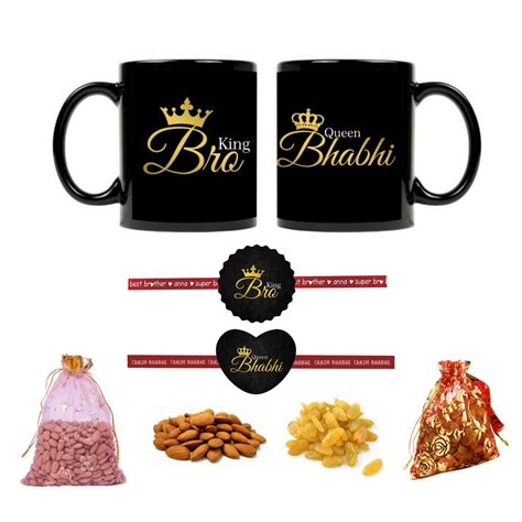Yaya Cafe™ Rakhi Dry Fruits Gift Combo for Brother Bhabhi, King Bro ...