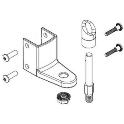 Bradley Bradley Metal Toilet Partition Bottom Hinge Kit, Zamak, Baked ...