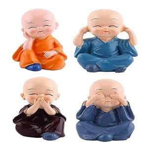 Grand Stand Cute Baby Monk Buddha Figurines Idols Statues Showpiece For ...