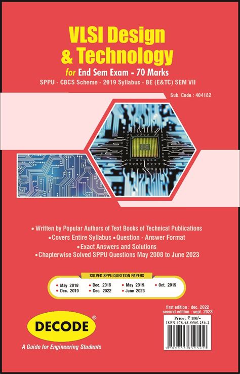 VLSI Design and Technology for SPPU 19 Course (BE - SEM VII - E&Tc - 4 ...