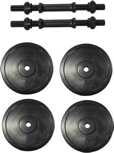 VENOM PAIR OF DUMBELL RODS ALONG WITH 4 WEIGHT PLATES Fitness Accessory ...