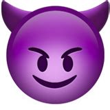 😈 Smiling face with horns emoji copy paste png download
