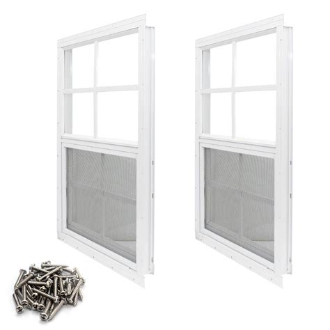 Buy NeatiEase 2 Pack Shed Window, 14" x 21" Flush Window with Tempered ...