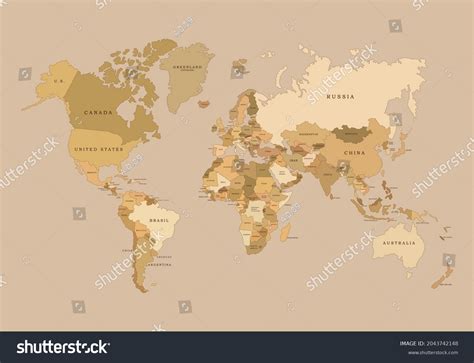 Colored World Map with Names 的图像结果