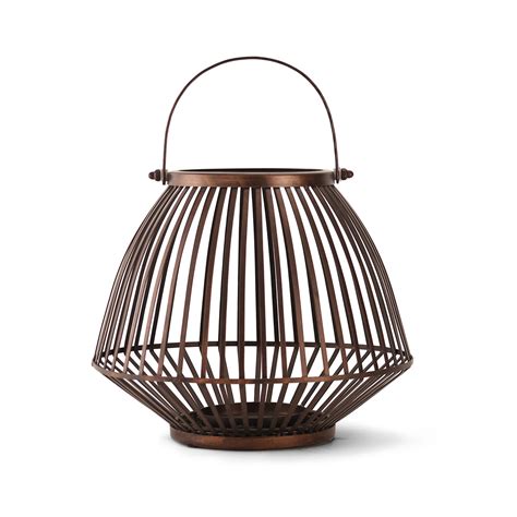 Shop Brown Metal Antique Finish Wire Lantern - Large - at Best Price ...