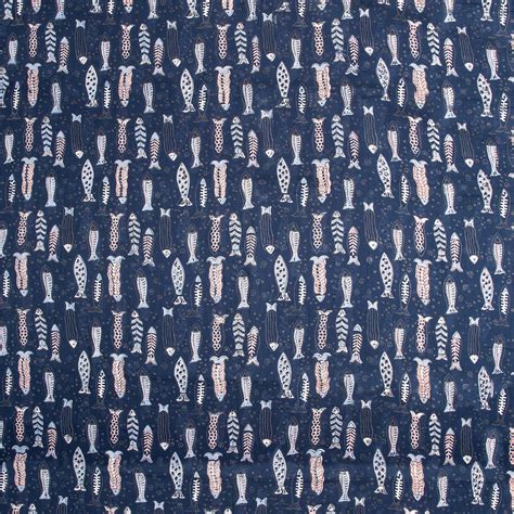 Buy Cotton Blue Fish Indigo Block Print Fabric Online DMAASA – Dmaasa