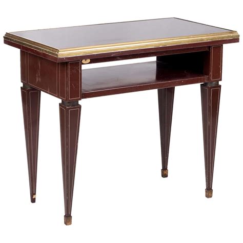 1950s Spanish All-Metal Office Desk with Brass Fittings by Sistemas AF ...