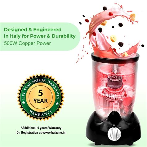 Balzano High-Speed Nutri Blender Mixer & Smoothie Maker | 500 Watts ...
