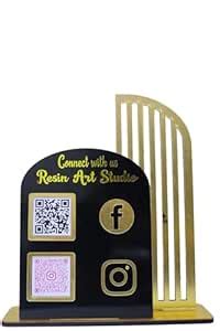 Craftnest Creations Acrylic Personalized QR Code Scanner Stand, for ...