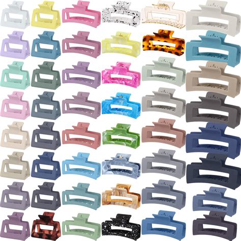 Amazon.com: Hoteam 36 Pcs 4.1 Inch Large Hair Claw Clips Rectangular ...