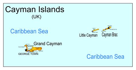 Large detailed map of Cayman Islands with roads, cities and airports ...