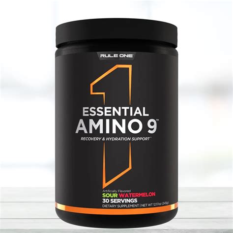 Rule One Essential Amino 9 (EAA) Powder – Sour Watermelon Flavour | 30 ...