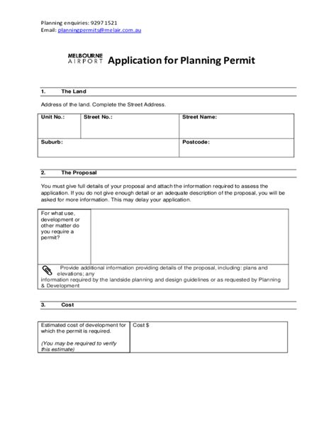 Fillable Online Planning enquiries: 9297 1521 Fax Email Print - pdfFiller
