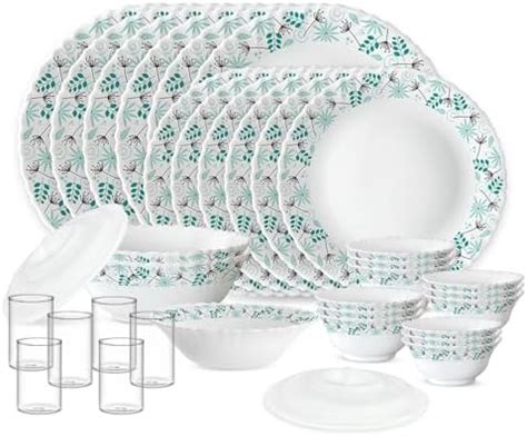 Larah by Borosil Silk Series Stardust Opalware Dinner Set with Vision ...
