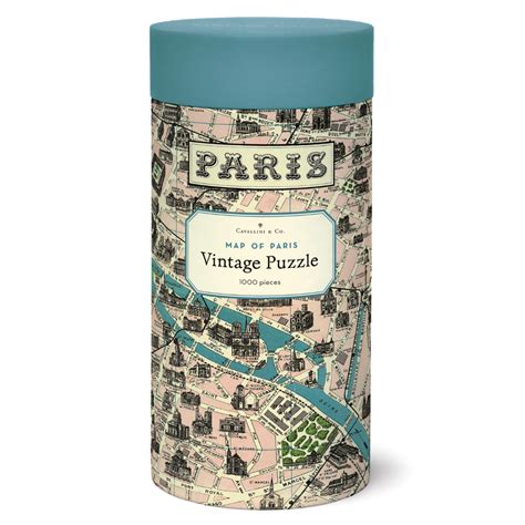 Cavallini & Co. 1000 Piece Puzzle - Paris Map - Stocklist Goods