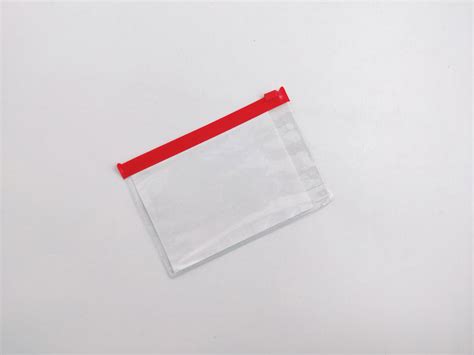 Transparent Red Zipper Pouch 100 piece/pack, 6 x 4 inch – shanuram