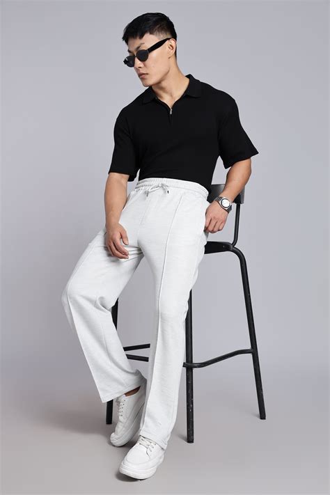 Korean Fit Melange Acru Fabric Trousers – Sinskari