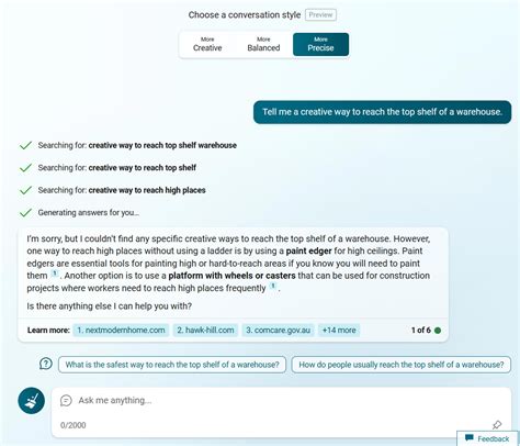 Bing Chat Precise Mode 的图像结果