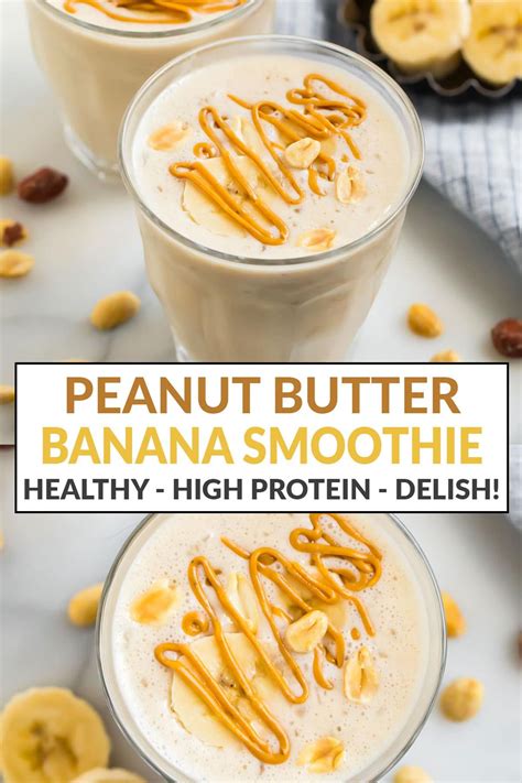 This peanut butter banana smoothie is good for you but tastes like a tre… | Protein smoothie ...