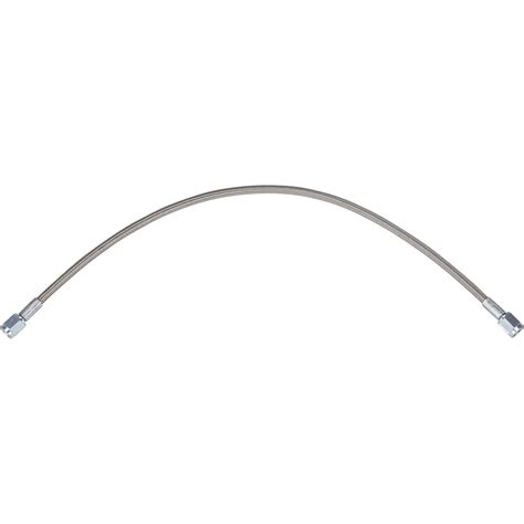 18" Braided Stainless Steel AN Brake Line - Straight Fittings