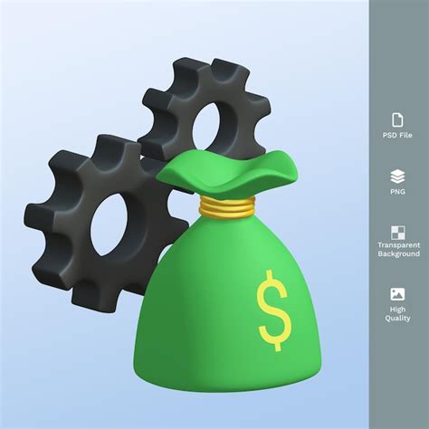 Money management 3d render | Premium PSD