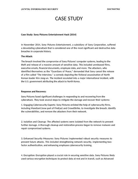 Case Study IS - (3170720) INFORMATION SECURITY 210170107503 CASE STUDY ...