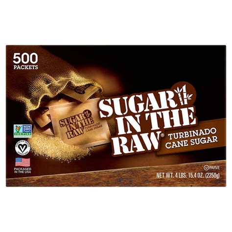Sugar in the Raw Natural Cane Turbinado Sugar, 500 Packets - Whole And ...