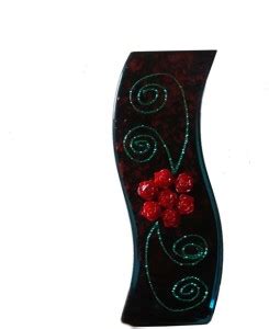Kamoni Beautiful Red and Black glass flower vase 10 inch Glass Vase ...