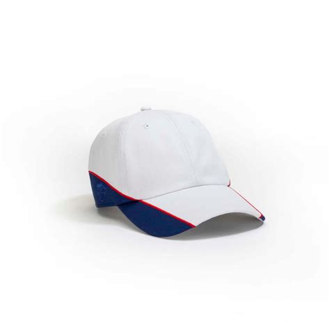 Urban Monkey Court Side Dad Cap – White & Blue Cotton Cap with Contrast ...
