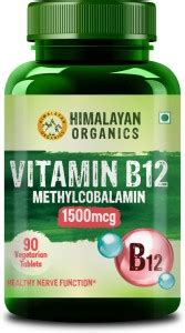 Vlado's Himalayan Organics Methyl cobalamin Vitamin B12 1500mcg ...