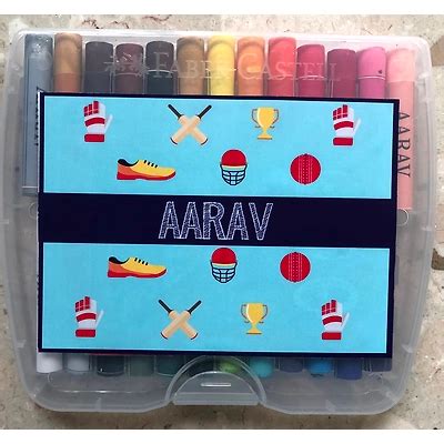 Cricket Theme Crayon Box - | Indian Business Portal