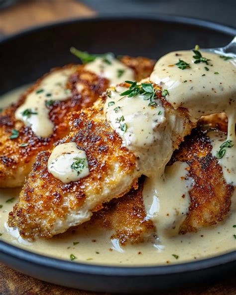 Parmesan crusted chicken with creamy garlic sauce recipe – Artofit