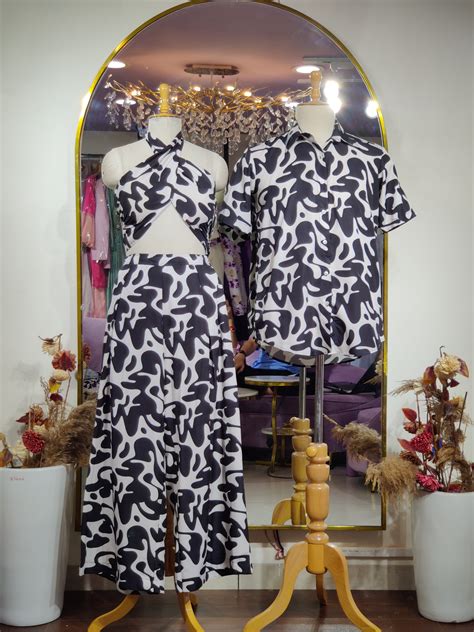 Ella Black & White Printed Couple Set – Erum DW