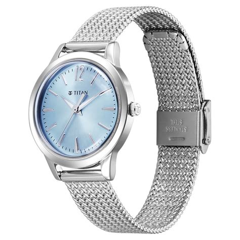 Buy Online Titan Titan Timeless Urban Quartz Analog Blue Dial Metal ...