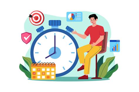 Time management Illustration concept on white background 13927175 ...